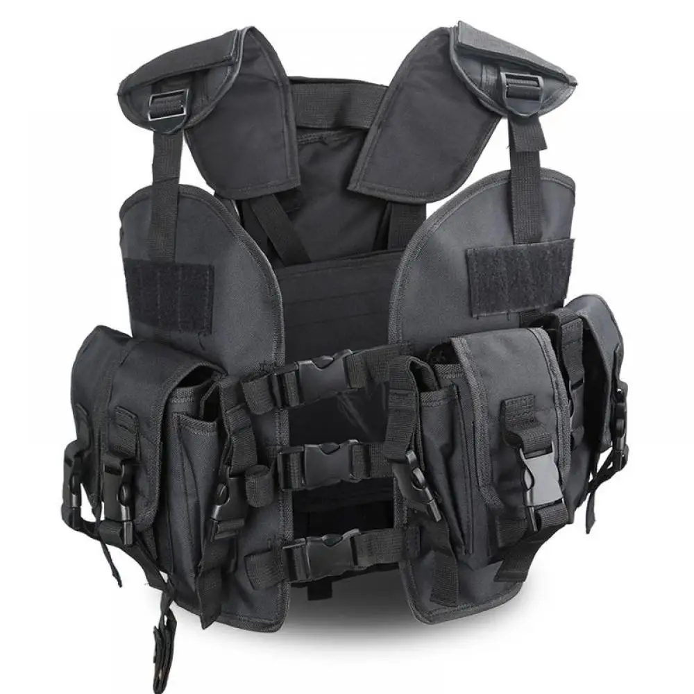 Chaleco táctico de tela Oxford 900D, chaleco protector Modular CQB LBV para caza - imagen 4