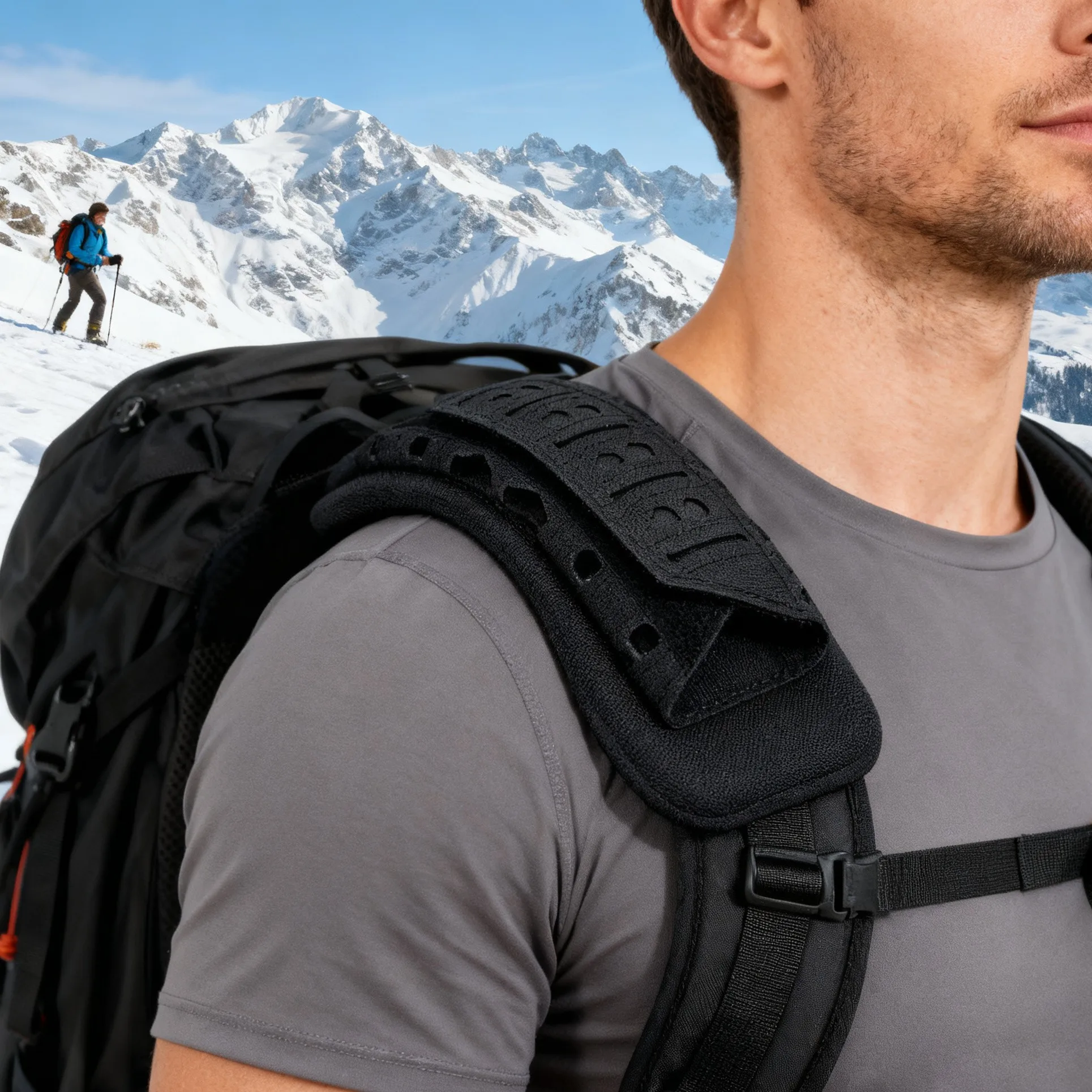 Hombrera táctica a prueba de golpes para aliviar la presión, amortiguación transpirable para exteriores, hombrera antideslizante, mochila, chaleco, accesorios - imagen 3