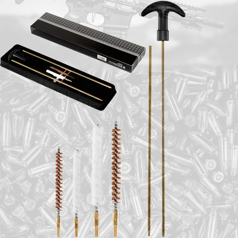 FIRE WOLF 5,5mm 4,5mm Kit de limpieza de Rifle de aire de caza alcance libre caja negra accesorios de montaje tiro