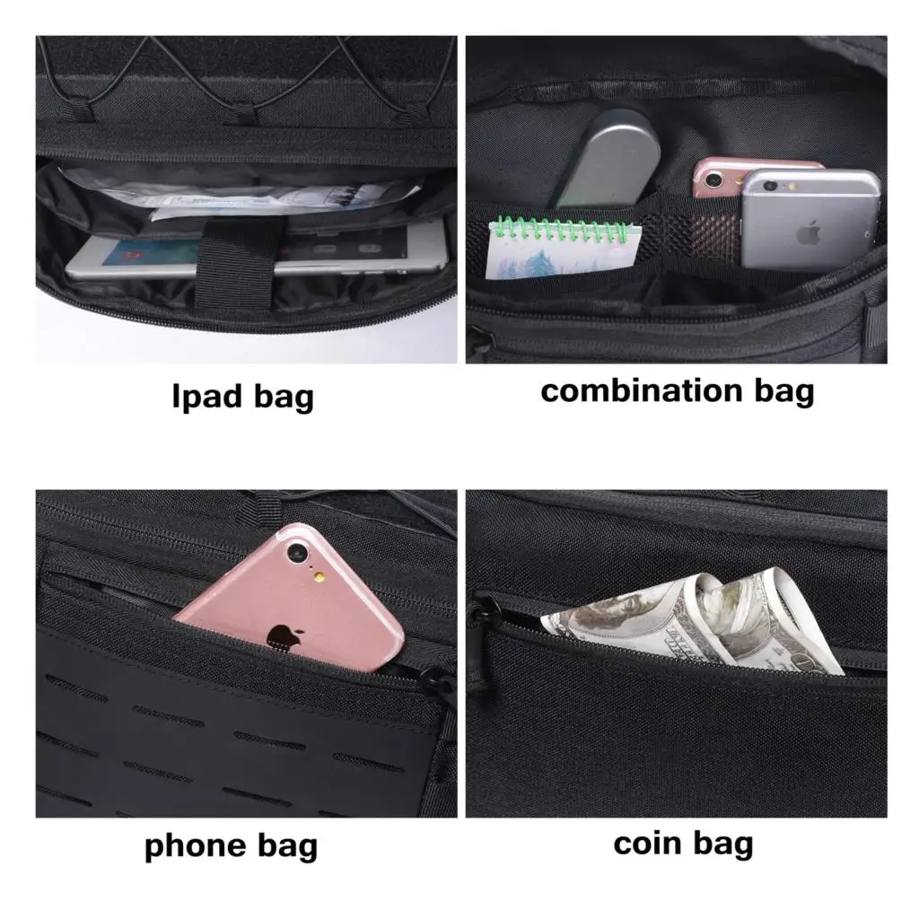 Mochila táctica para exteriores, riñonera de senderismo, bolsa EDC militar, cinturón de cadera para senderismo, pesca, Camping - imagen 3