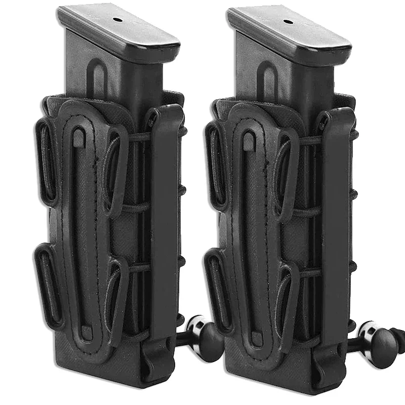 Bolsa táctica para revista individual de 9mm con Clip Molle de liberación rápida para P226 G 17 19 M9 PX4 soporte equipo de caza - imagen 3