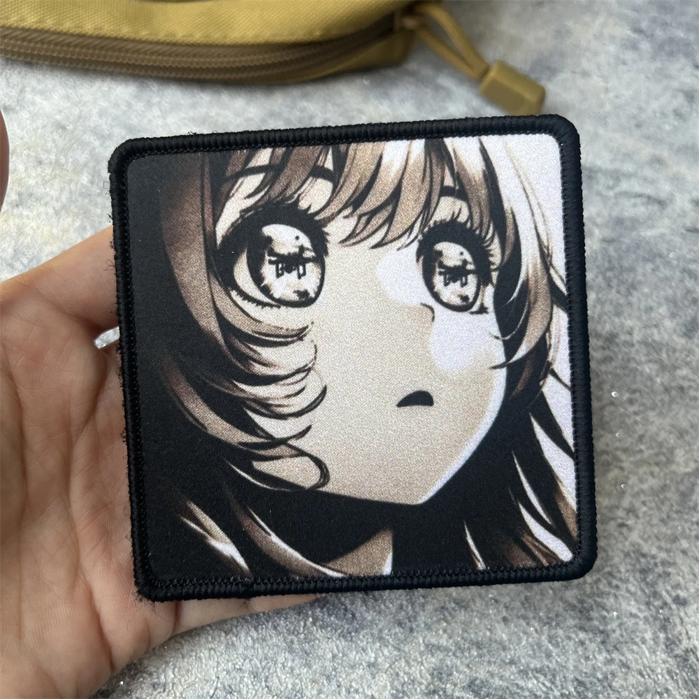 Parche de insignia de moral de Copters de Anime, emblema militar, brazalete táctico, gancho y bucle impreso, ropa, mochila, accesorios, pegatinas