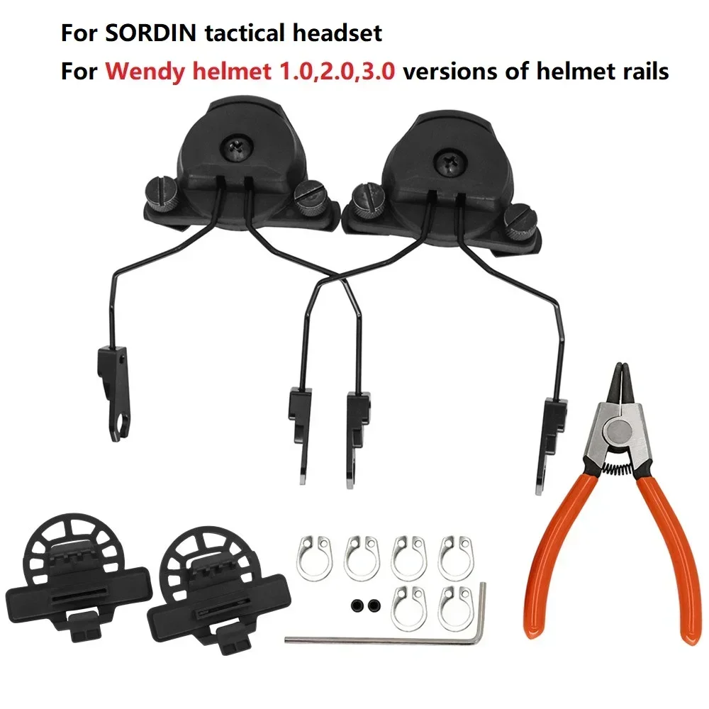 Adaptador de riel para casco táctico Wendy TS TAC-SKY para casco Wendy 2,0 3,0 para auriculares tácticos MSA SORDIN Airsoft - imagen 3