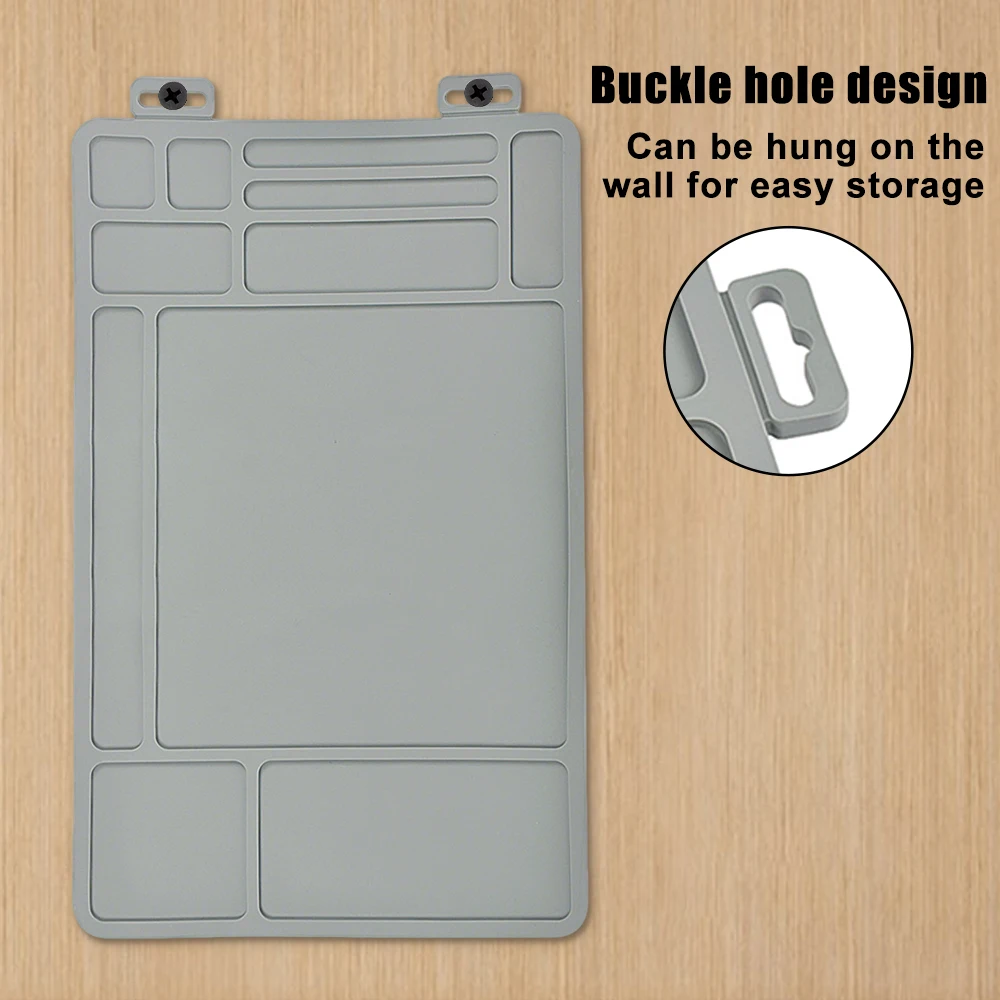 Estera de limpieza para pistola, estera de mantenimiento de pistola con piezas organizadoras, estera de reparación de pistola de PVC de goma antideslizante, 40x25cm - imagen 4