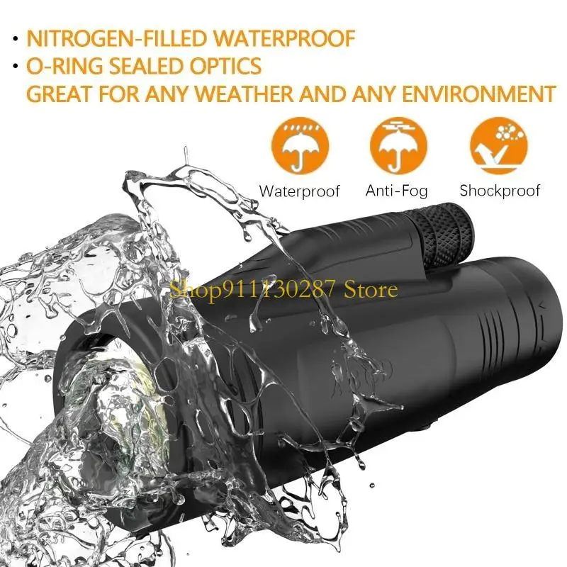 Telescopio monocular J1HC 12x50 BAK4 Recubrimiento multicapa para acampar Senderismo Deporte