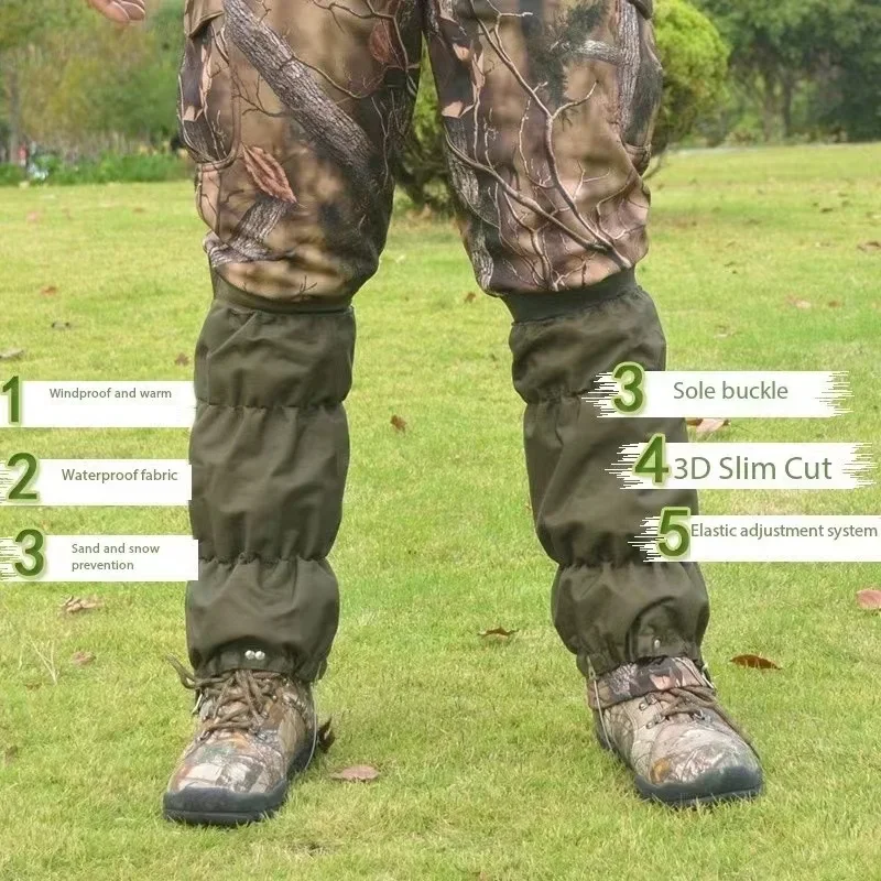 Polainas tácticas impermeables para piernas, calentadores de piernas para acampar, senderismo, botas de nieve, polainas, Legging de caza, cubierta para zapatos turísticos - imagen 3