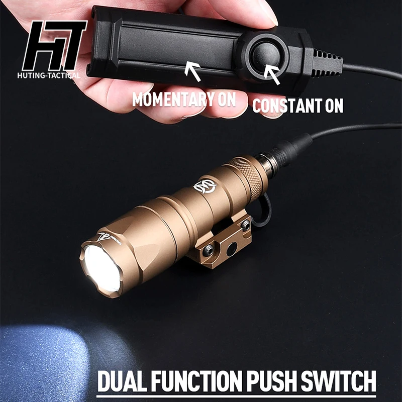 Surefir-MINI Luz de explorador táctica M300 M300A, interruptor remoto de doble función, linterna LED constante/momentánea, compatible con riel de caza de 20mm - imagen 5