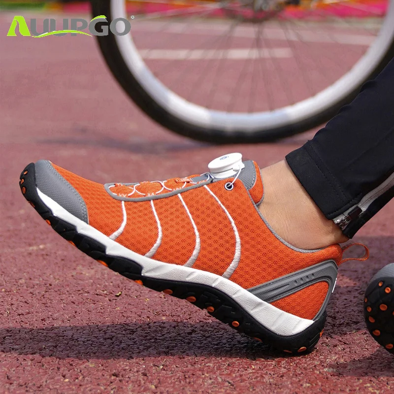 Auupgo Zapatillas de ciclismo Zapatillas deportivas para hombre Zapatos de senderismo de malla transpirable de secado rápido zapatos de Trekking para mujer Zapatillas