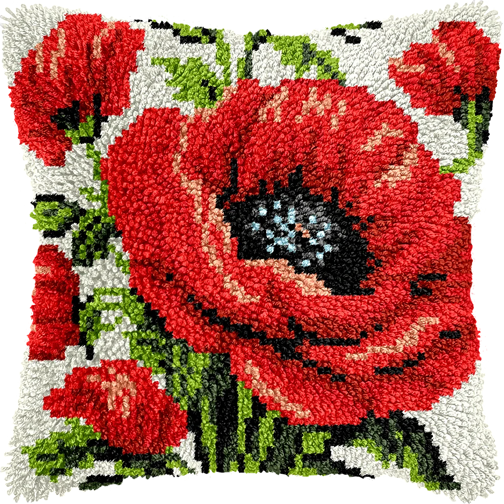 Kit de bordado punto cruz con broches a presión rosa y girasol - imagen 4