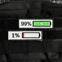 Parche táctico PVC 3D batería – Morale con velcro para mochila