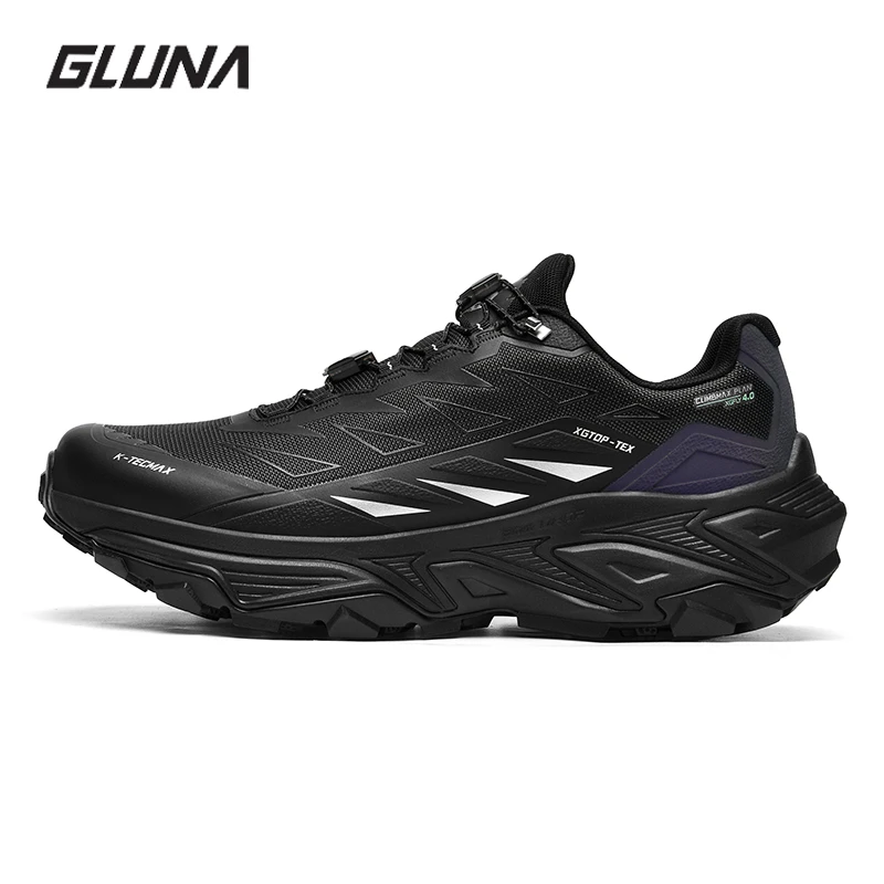 GLUNA, zapatos de senderismo para hombre, zapatos deportivos impermeables para exteriores, zapatos ligeros de malla para trekking todoterreno, zapatillas para correr, zapatos tobilleros - imagen 4