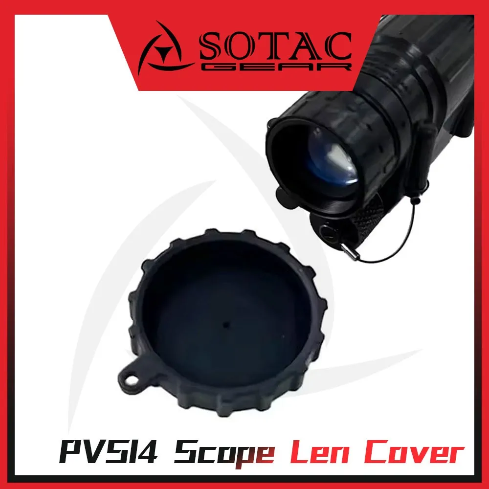 SOTAC-GEAR PVS14 Cubierta de lente de goma Monocular Lente de objetivo Máscara Tapa antipolvo Escudo protector Protector de copa