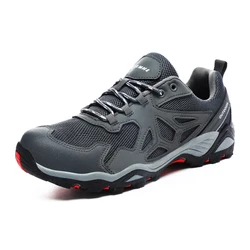 HIKEUP Zapatillas de Trabajo Transpirables Cuero para Hombre Mujer