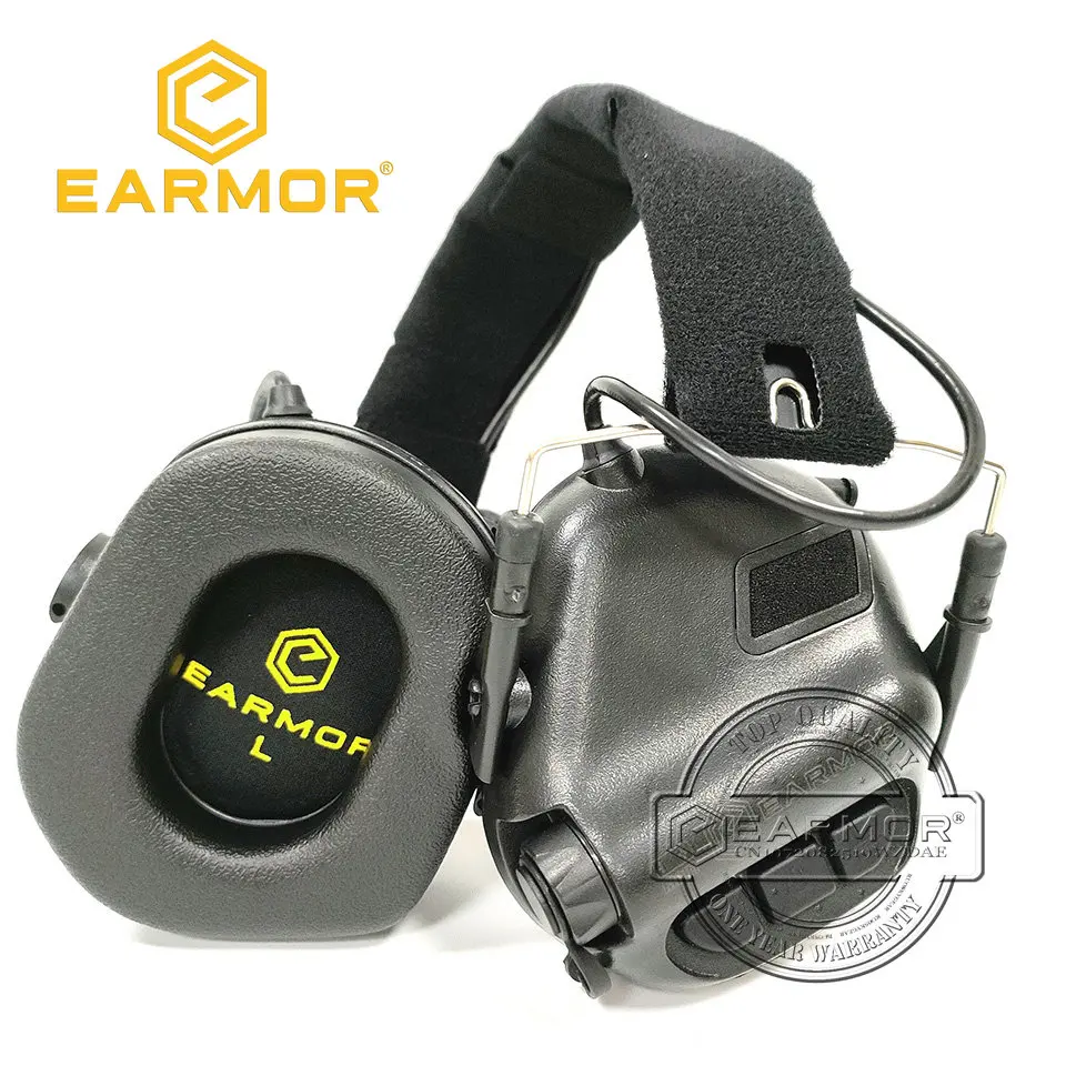 EARMOR-auriculares tácticos M32 MOD3, orejeras de caza y tiro con micrófono, amplificación de sonido, chaqueta Nato TP120, negro - imagen 4