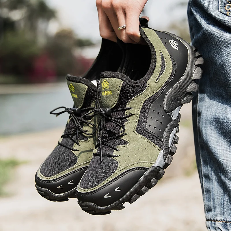 HIKEUP-zapatos de senderismo para mujer, calzado de malla transpirable al aire libre, para escalada y pesca, cómodo, sólido, a la moda - imagen 5