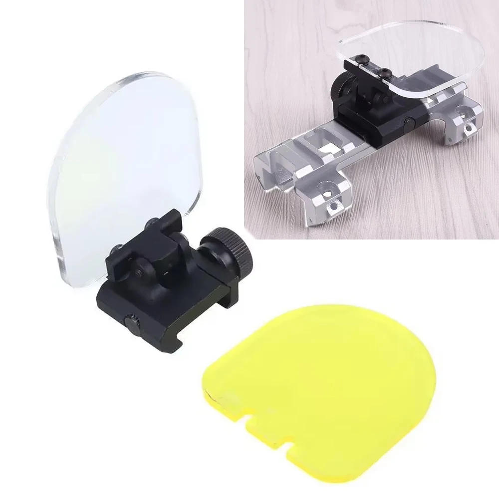 Lente de protección ocular de vidrio orgánico de doble Color, protector de lente, Base de 20mm, protector de protección ocular holográfico plegable - imagen 2