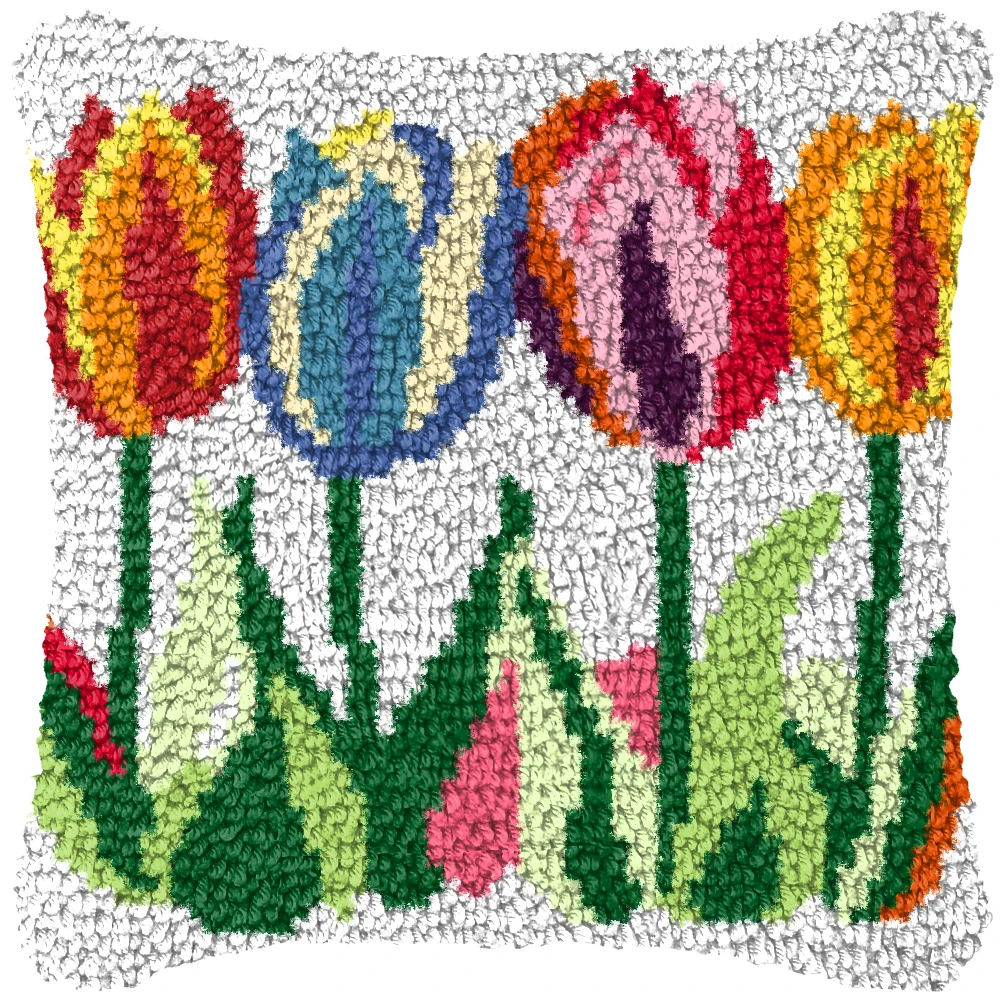 Almohada bordada de segmento 3D, artesanía de lana, Kits de alfombra con gancho de pestillo DIY, serie de girasoles y abejas, suministros de materiales para bordado de alfombras - imagen 2