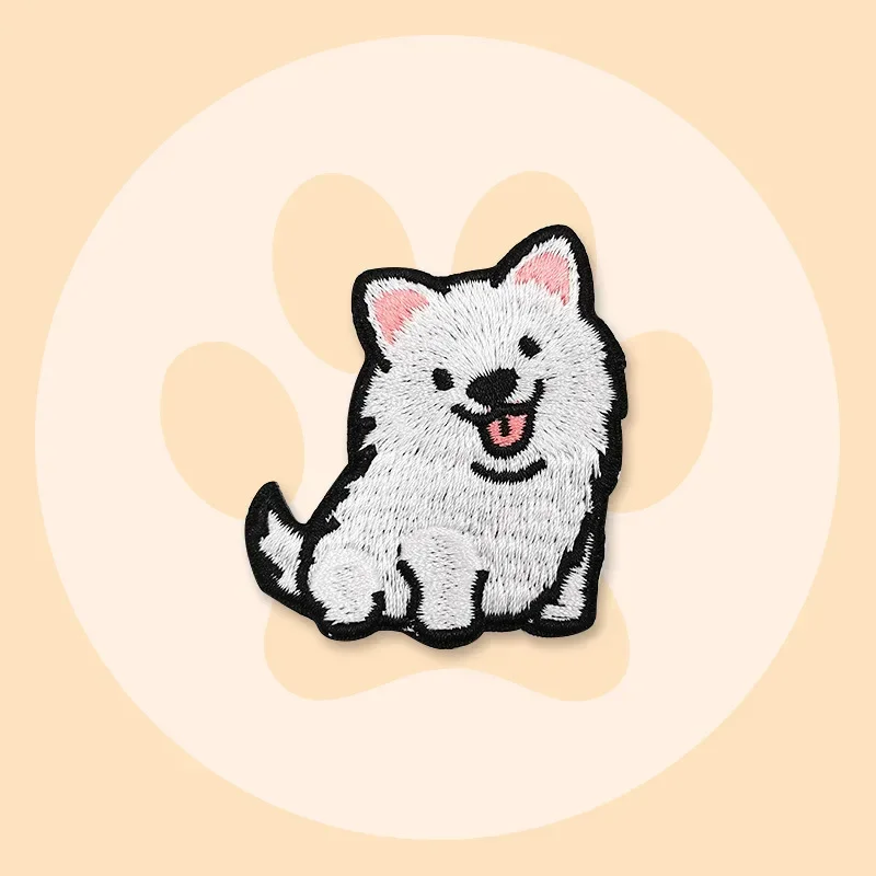 Parche para planchar con dibujos animados, Shiba Inu Corgi, perro pastor, pegatinas de tela bordadas, abrigos, mochila, sombrero, zapatos, apliques de decoración - imagen 3