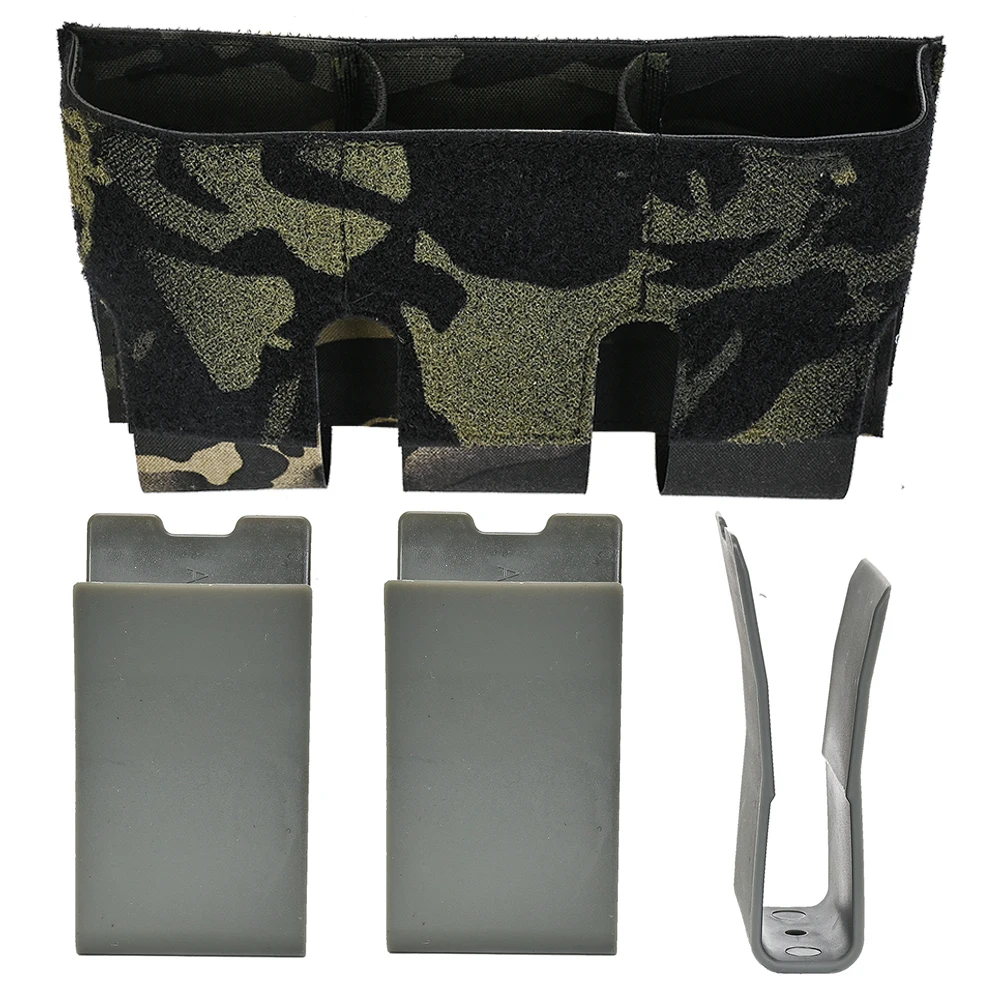 Bolsa táctica KTS Triple 556 para revistas M4 AR15 MP2 Mag inserto para FCPC FCSK portador de placa chaleco de caza adapta al solapa frontal de canguro - imagen 5