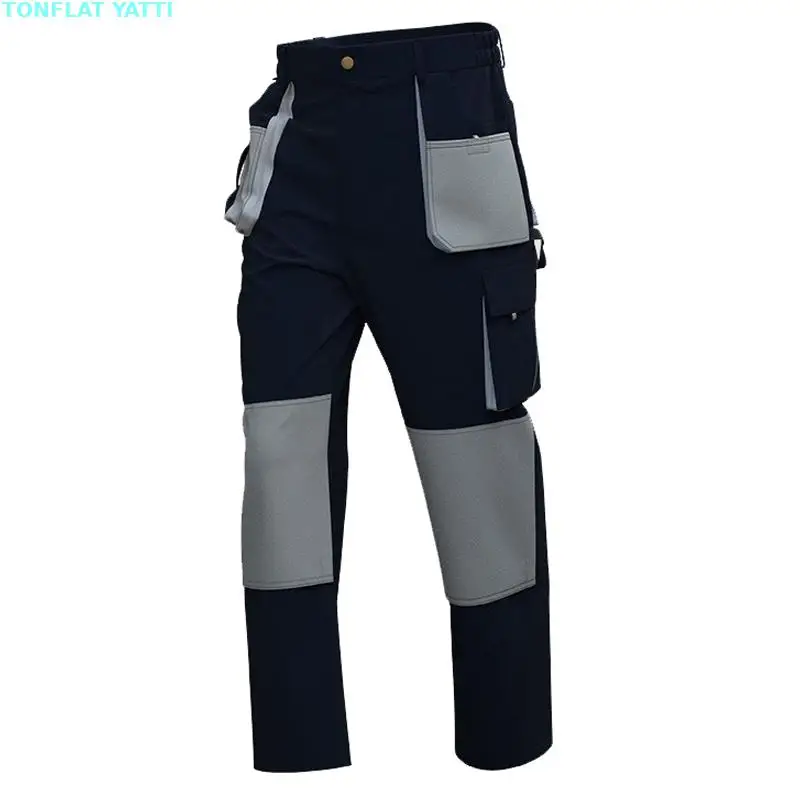 Pantalones cargo con múltiples bolsillos para hombre, pantalones de trabajo al aire libre, pantalones resistentes al desgaste, pantalones de trabajador - imagen 4