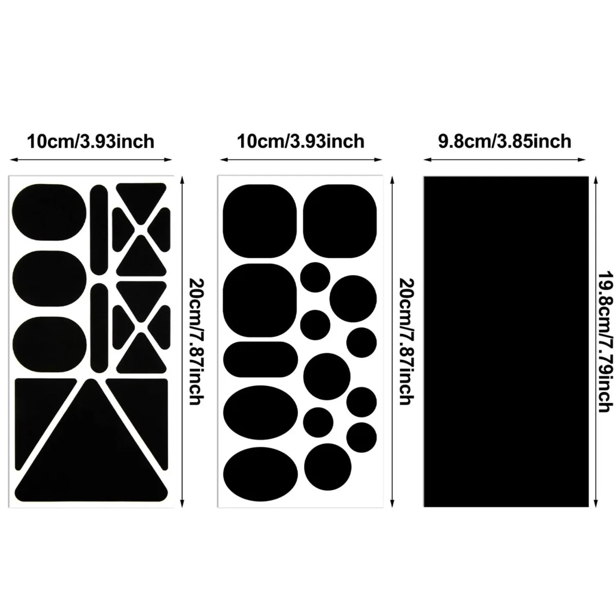 Prajna 9 unids/set parches de reparación de chaquetas parches autoadhesivos ropa de tienda parches de reparación de Color negro tela de parche lavable - imagen 4