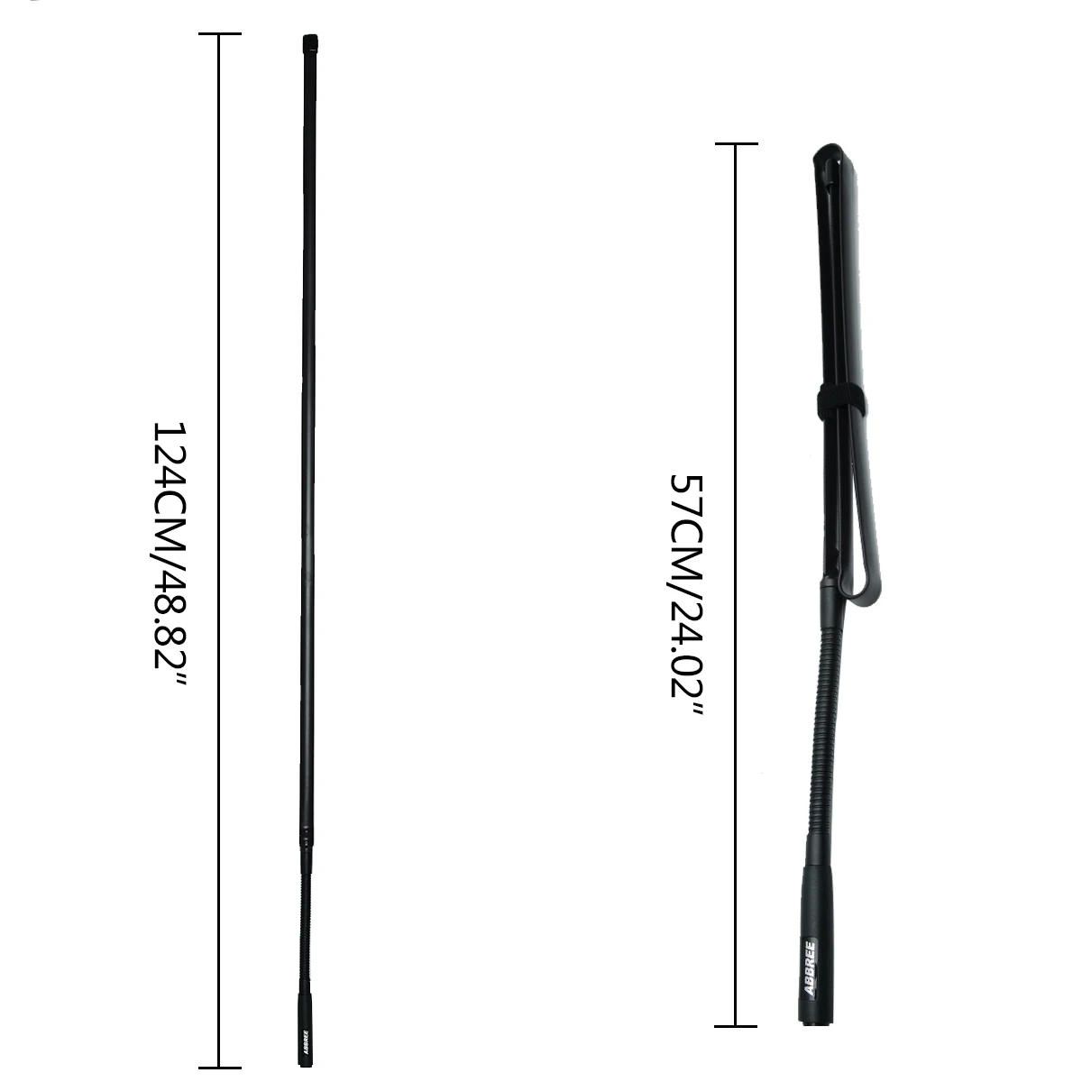 Detalle del conector TNC de la antena táctica