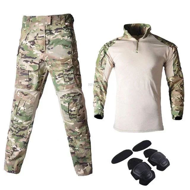 Conjunto de uniforme de camuflaje táctico para hombre con rodilleras y coderas G3 para actividades de caza y combate al aire libre - imagen 2