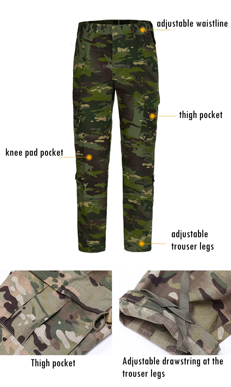 Conjunto táctico woodland militar camisa y pantalón de combate - imagen 5