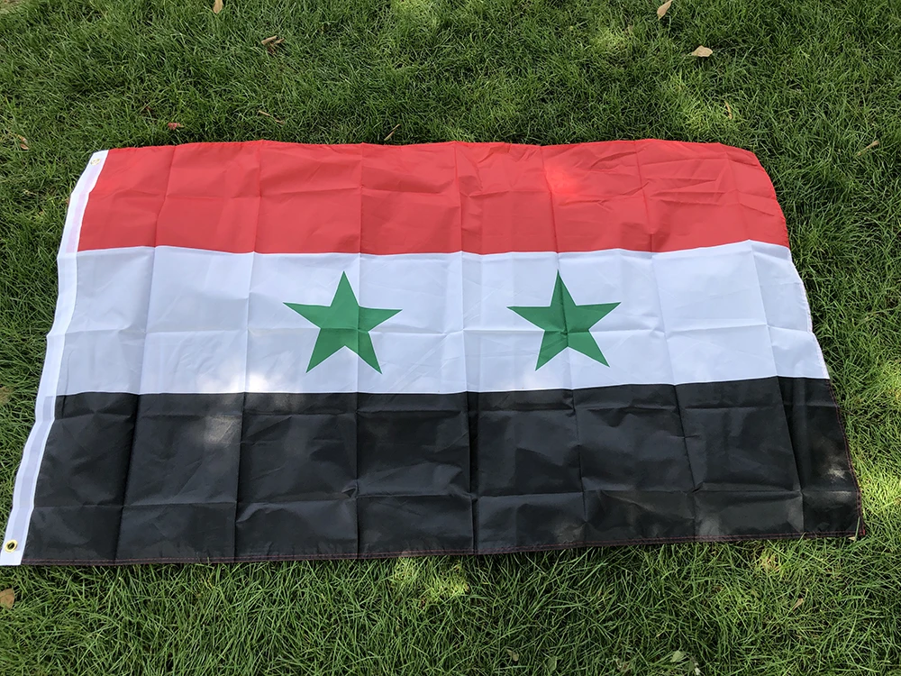 BANDERA DE SKY 90*150 cm bandera de Siria poliéster de alta calidad 2 lados impresos bandera nacional colgante bandera de Siria banderas de decoración del hogar - imagen 2