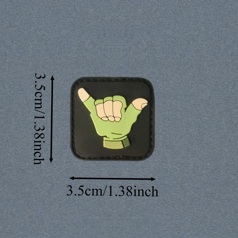 Parche de PVC Chevron de gesto "666", chaleco táctico, insignia de moral con gancho y bucle, pegatinas decorativas para mochila, parches para brazalete para ropa - imagen 3