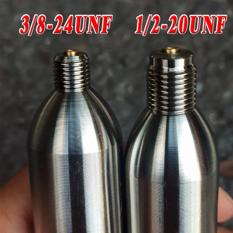 Recambio de cilindro de Gas de alta presión, 33g, 45g, 1/2-20UNF, 3/8-24UNF, para cocina, neumático, café, vino, Soda, cerveza, Bar, chaleco salvavidas, Airbag - imagen 5