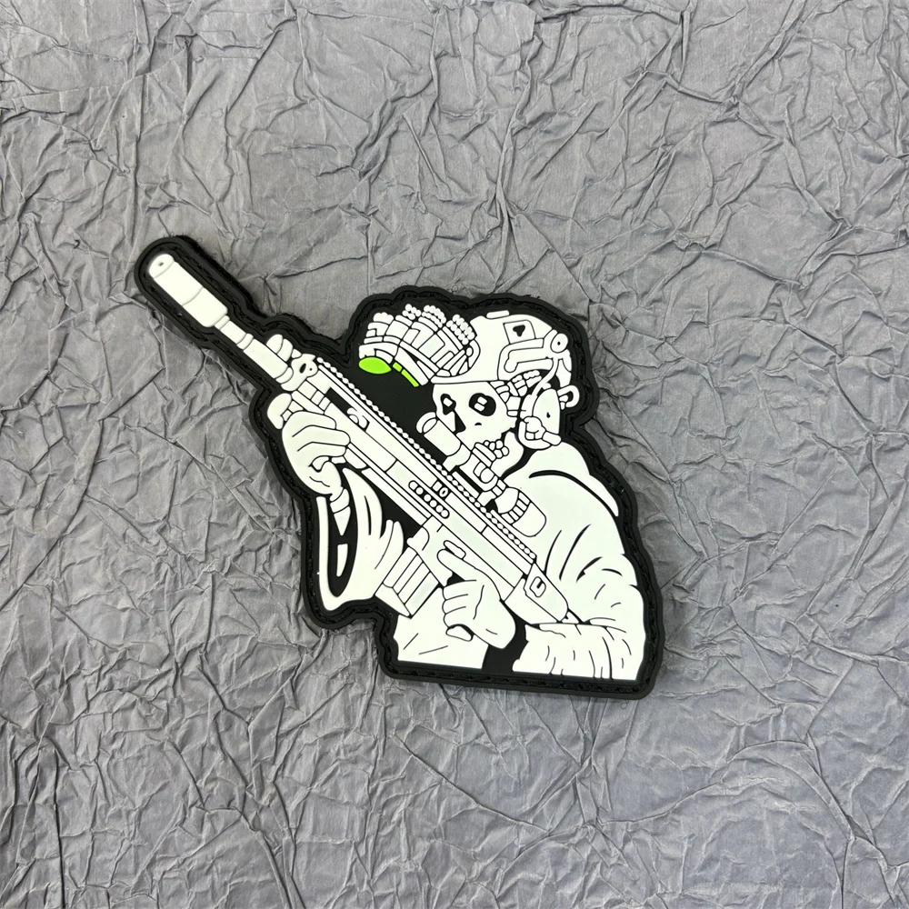 Parche de ropa de Accesorio militar, insignias de moral de PVC 3D, equipo táctico de pistola, parches de gancho y bucle, mochila Wappen - imagen 4