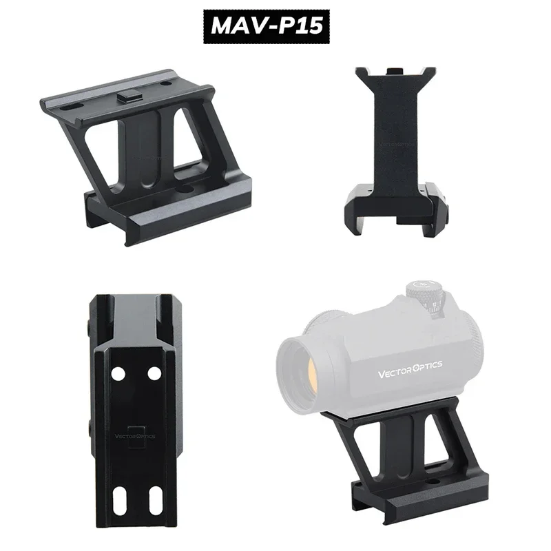Vector 2007 Red Dot Scope Riser Rail Mount 0,5 "-1,5" perfil voladizo Picatinny Riser Mount para óptica vectorial Maverick - imagen 5