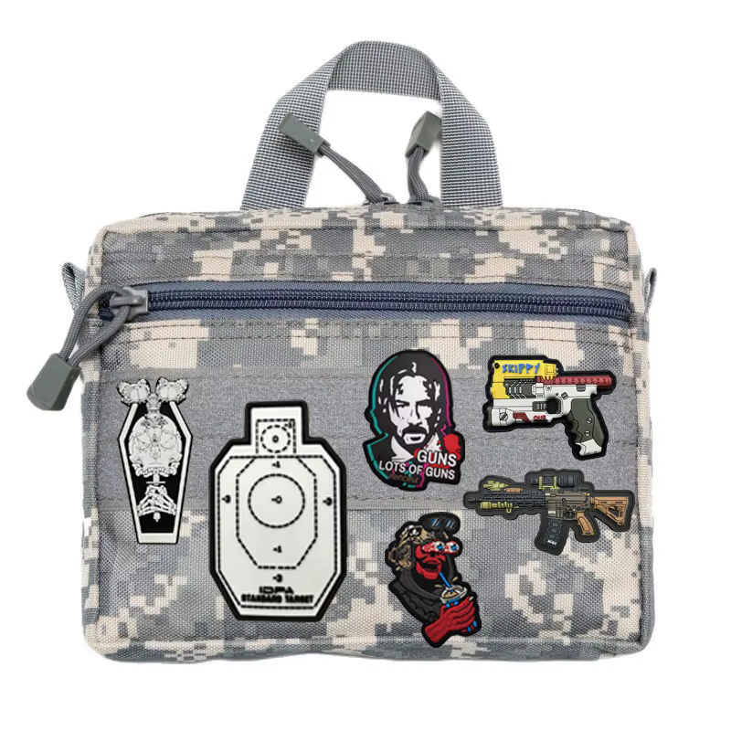Parche táctico tanque blindado de goma con gancho para mochila - imagen 2