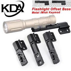 Montajes adaptables de linterna de destello con desfase Keymod Mlok, accesorio de lámpara de caza Thornta, para las luces SF Surefir M300, M600, Scout Light PLH-V2, Airsoft