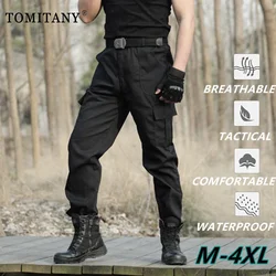 Pantalones tácticos cargo militares – Negros impermeables transpirables combate