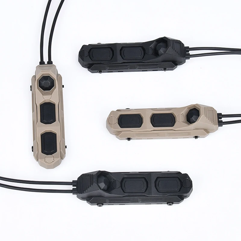 Airsoft Axon función Dual interruptor de presión botón remoto cola PEQ-15 DBAL-A2 M300 M600 linterna arma luz Compatible Mlok - imagen 5