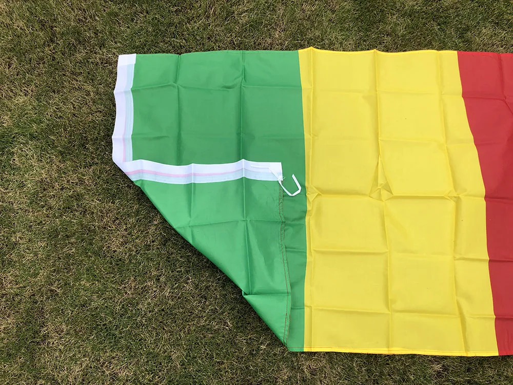 SKY FLAG Bandera de Mali 90x150cm 3x5 pies colgantes de doble cara Bandera de poliéster de la República de Mali Bandera interior y exterior para decoración - imagen 3