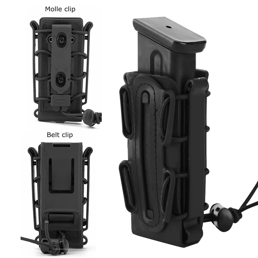 Bolsa para revistas, soporte Mag de 9mm con Clip Molle y funda con Clip para cinturón, carcasa suave - imagen 2