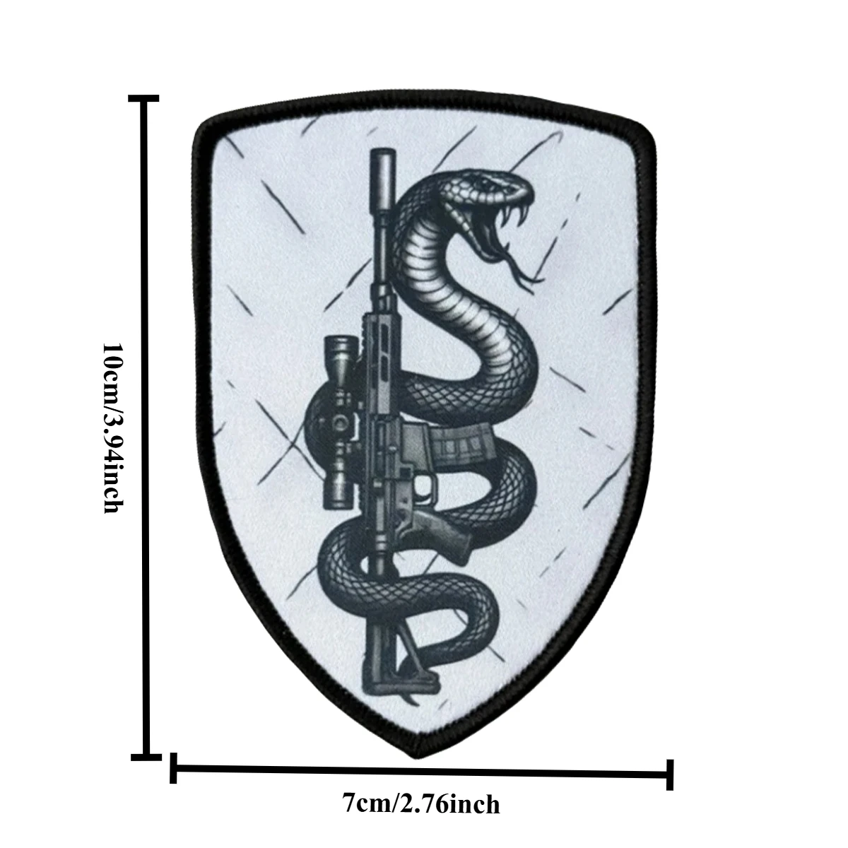 Parche táctico de serpiente "Sniper", parches de gancho y bucle, insignia de moral de Chevron, brazalete del ejército militar, pegatinas para mochila - imagen 4