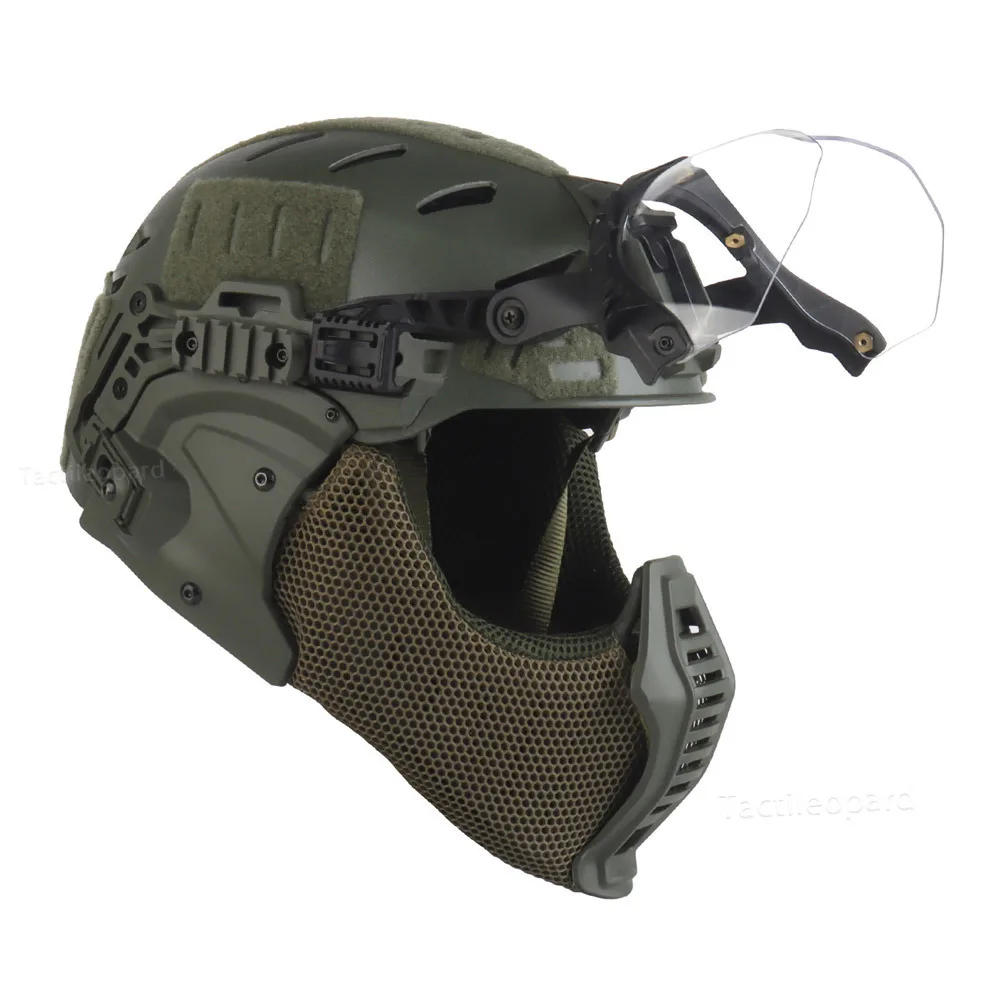 Casco táctico Wendy 3,0 de protección completa, equipo de entrenamiento Airsoft para caza - imagen 5