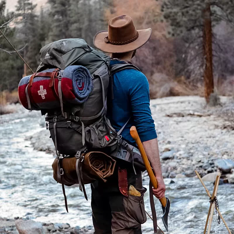 Manta de lana pura para acampar al aire libre, manta multiusos gruesa Vintage para otoño e invierno - imagen 5