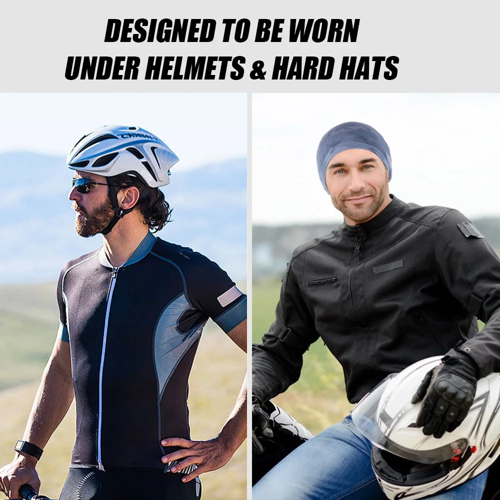Gorro de ciclismo con calavera para hombre, gorro de seda de hielo, transpirable, absorción del sudor, para ciclismo al aire libre - imagen 3