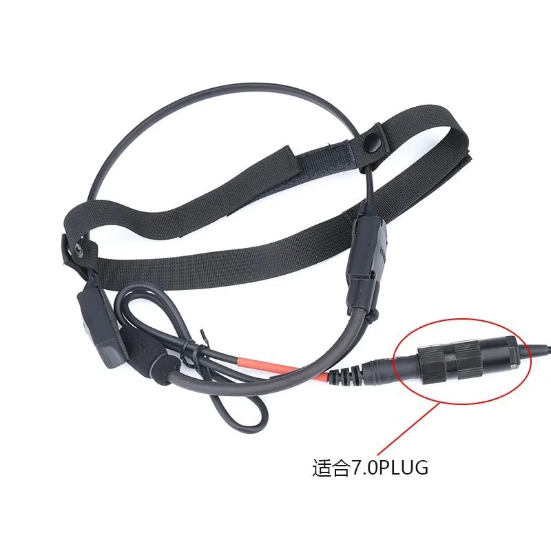 Auricular de conducción ósea militar de WADSN con señal de micrófono MH180-V auriculares Airsoft altavoz 7,0 enchufe PTT - imagen 4