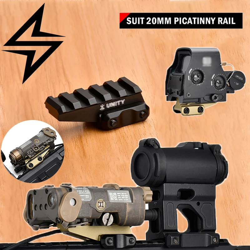 Nuevo UNI NGAL Red Dot Sight Base Metal CNC Picatinny soporte de montaje en riel soporte de alcance de aluminio Rifle caza accesorio UN marcado