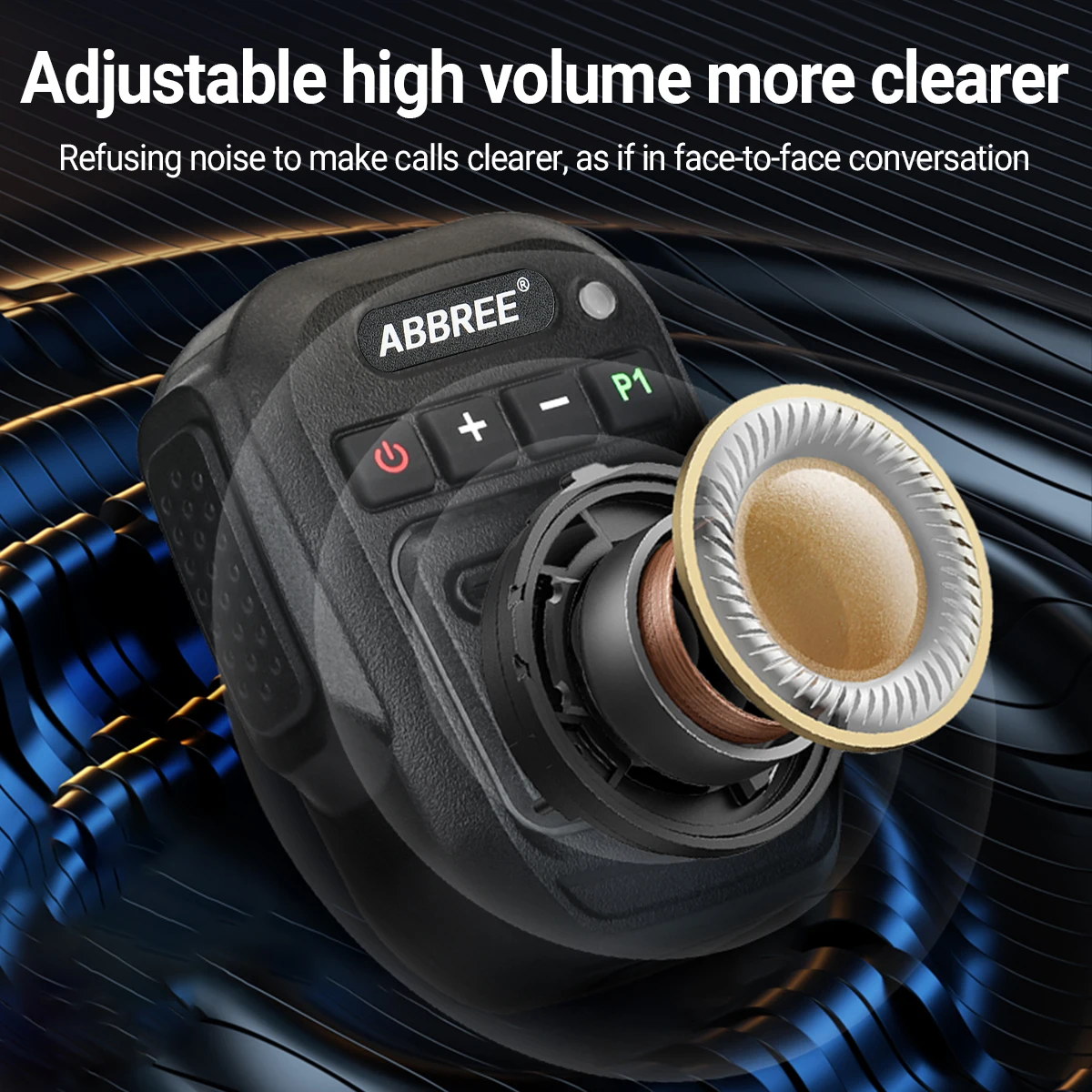 ABBREE-micrófono inalámbrico con Bluetooth, accesorio de altavoz de mano para Baofeng UV-5R, UV 21 Pro, 5RH, K6, Walkie Talkie, Radio Ham - imagen 3