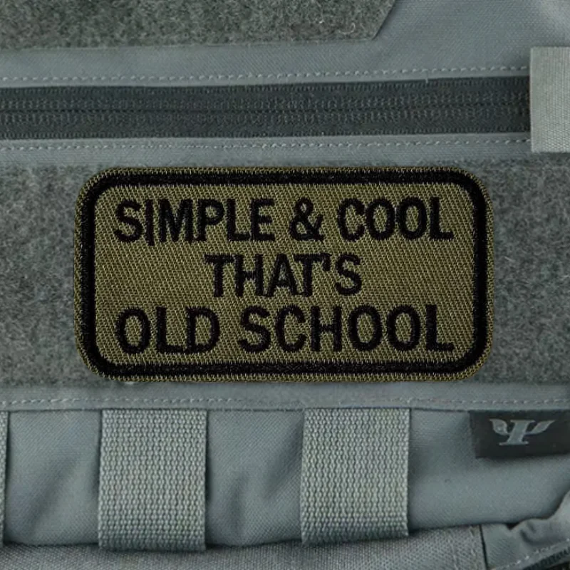 Parche Bordado SIMPLE&COOL Estilo Retro, Insignia Táctica con Velcro, Adhesivos para Mochila, Parches para Ropa