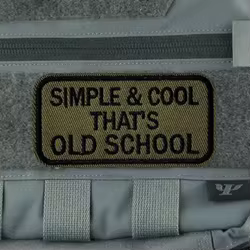 SIMPLE&COOL Parche bordado táctico retro velcro para mochila y ropa