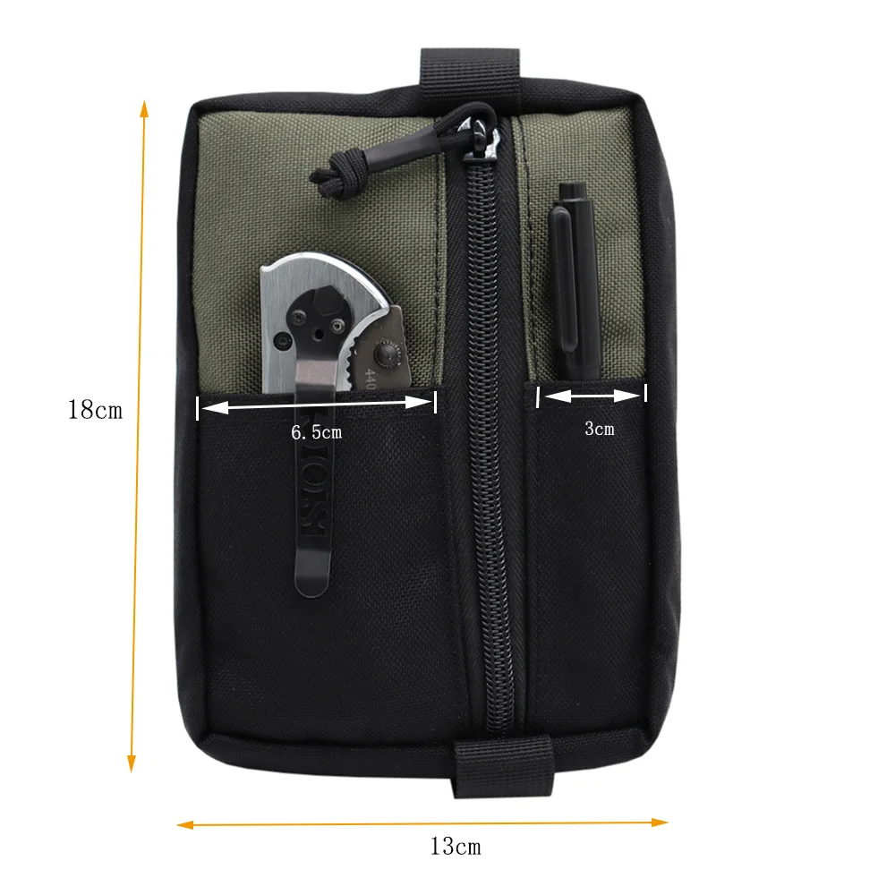 Bolsa organizadora de bolsillo compacta táctica de nailon 1000D, bolsa multifuncional para llaves de tarjetas, bolsa de almacenamiento de herramientas EDC - imagen 5