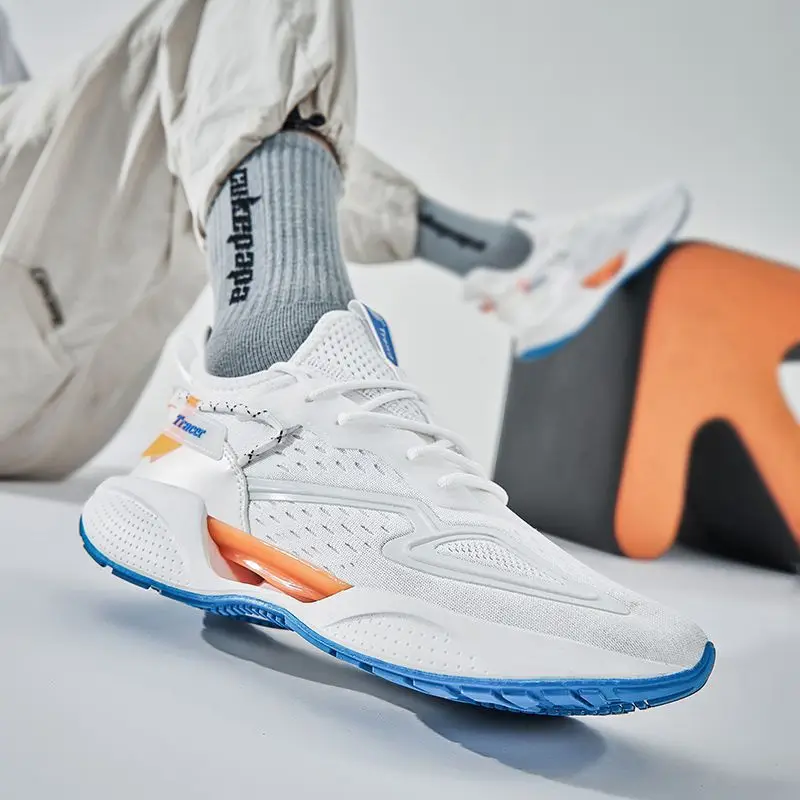 Zapatos Deportivos informales para hombre, zapatillas transpirables con agujeros, suela ligera y suave, talla grande - imagen 5